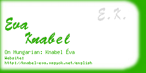 eva knabel business card